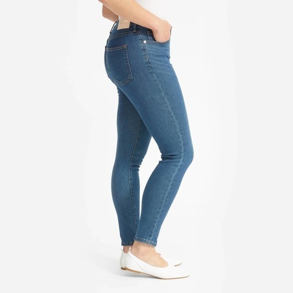 Everlane Stretch Mid-Rise Skinny Crop Jeans 23 NWT - Picture 3 of 11